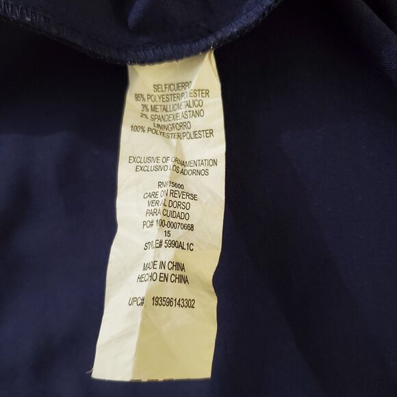 Sequin Hearts Navy Blue Sleeveless Bodycon Stretch Cocktail Dress Juniors Sz 15 - Picture 6 of 12